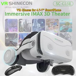 G15E VR Glasses IMAX 3D Movies Virtual Reality VR Glasses Google Cardboard Box VR Helmet for 4.7-7