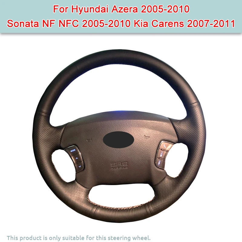 DIY Custom Artificial Leather Car Steering Wheel Cover For Hyundai Azera 2005-2010 Sonata NF NFC 2005-2010 Kia Carens 2007-2011