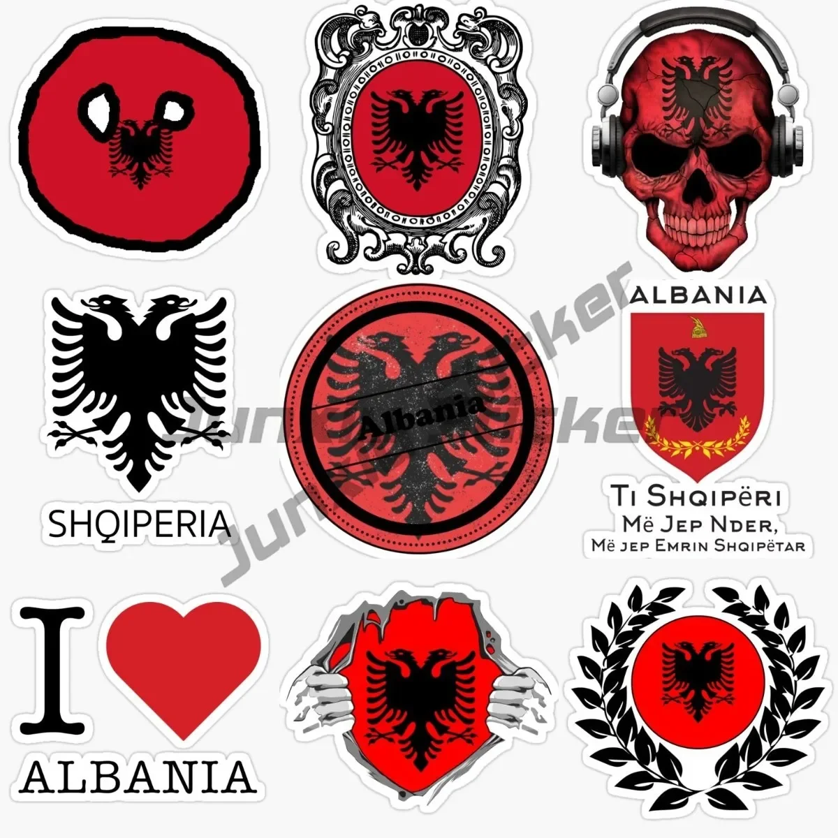 

Albania National Flag Sticker Auto Interior Accessories Car Electronic Cleaner Machine Telescope Mirrors Decor Decal