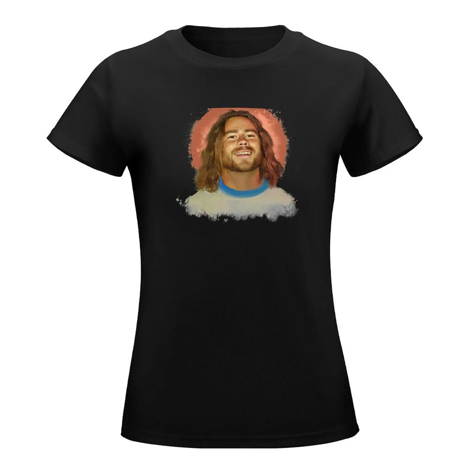 CHRIS PONTIUS - Famous comedian Portraits T-Shirt graphics Short sleeve tee white t shirts for Women