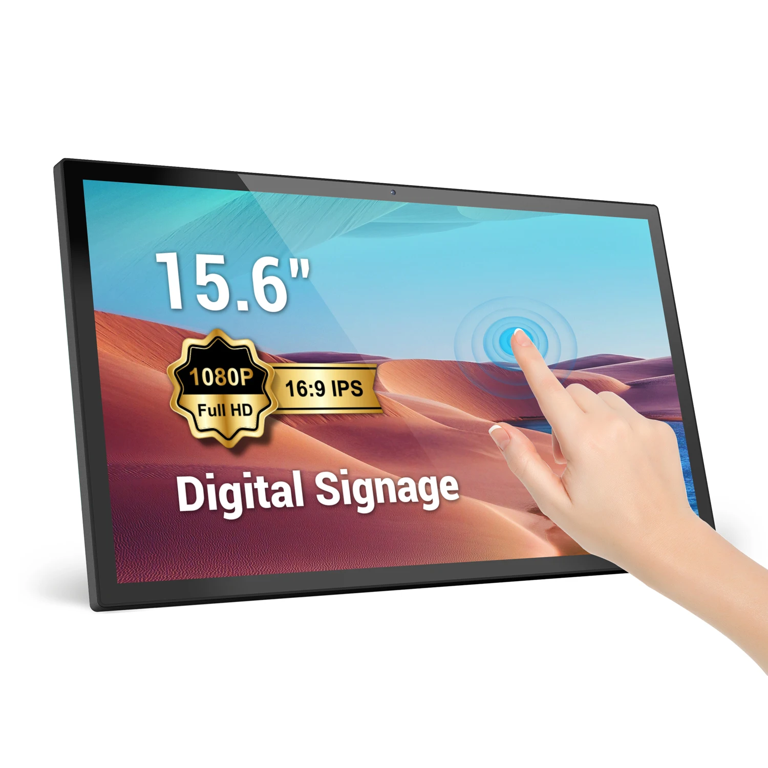 

15.6" Retail Display LCD Display Panel Touch Monitor, Touch Monitor Tablet Digital Signage Commercial