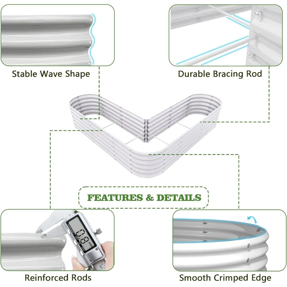 Heart-Shaped Galvanized Raised Garden Beds Outdoor,81x81x18in Large Metal Planter Box for Planting Vegetables Flowers  - Best