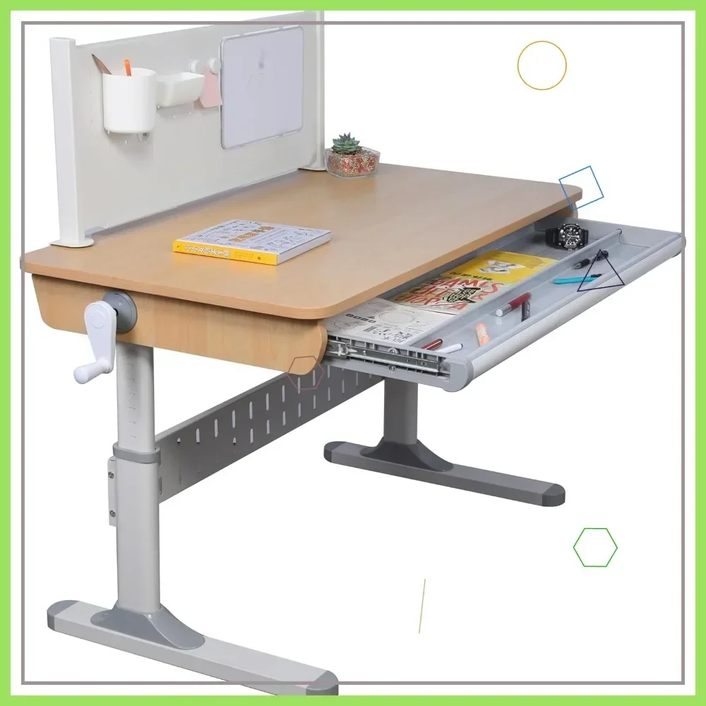 

Хит продаж: Регулируемый по высоте учебный стол 43 дюйма с ящиком и перфорированной панелью, электрический стол для работы стоя, для домашнего офиса, простая сборка