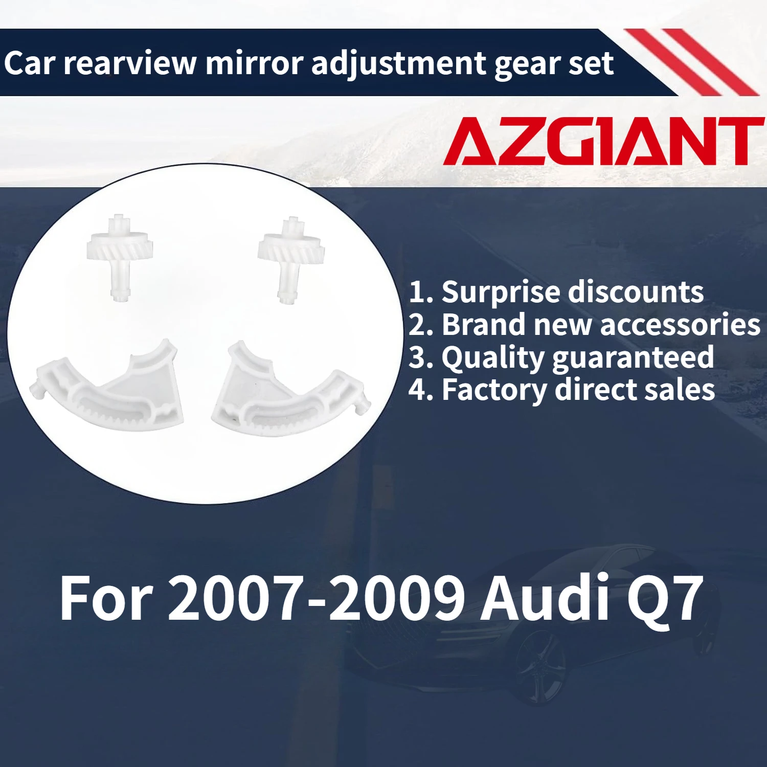 

For 2007-2009 Audi Q7 AZGIANT Car rearview mirror lens adjustment gear set Brand new, high-quality replacement parts OEM