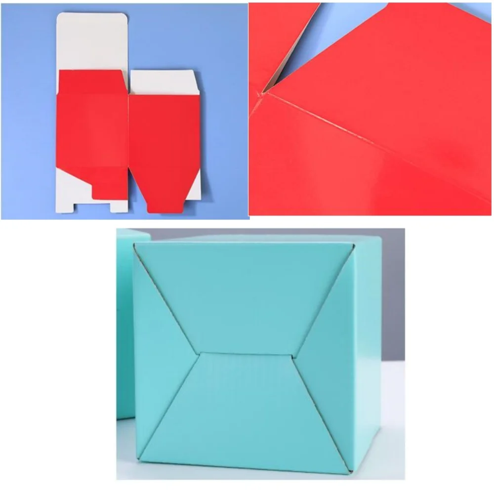 Square Cardboard Packing Boxes Small Candy Gift Box Plain Color Surprise Blind Box Party Favor Supplies