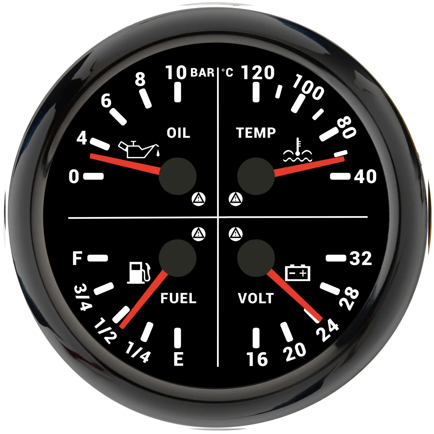 

Многофункциональный прибор QJ 110 мм: указатель уровня топлива (0-190 Ом), манометр давления масла (0-10 бар), термометр воды, вольтметр с подсветкой и сигнализацией для автомобилей и лодок, 12В/24В