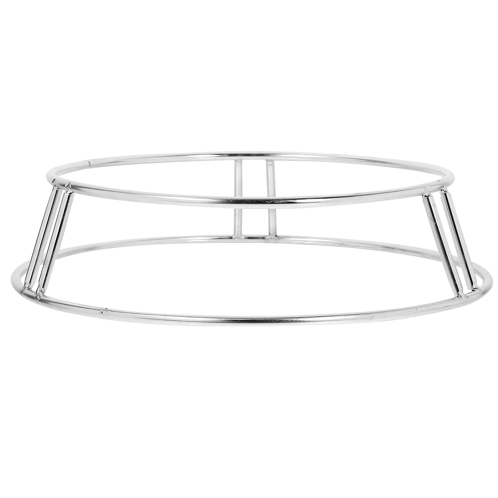 

1pc Stainless Steel Rack Small Solid Heat Insulating Kitchen Reusable Wok Rack Storage Organizer Pan Stand Reusable Wok Holder