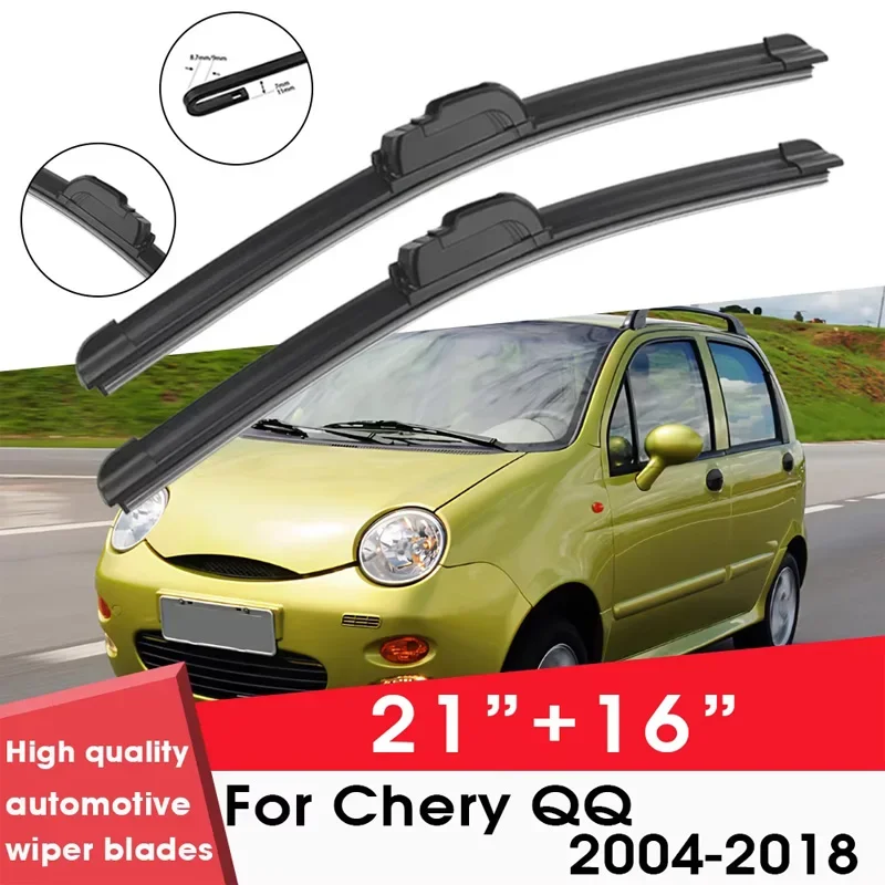 

Car Wiper Blade Blades For Chery QQ 2004-2018 21"+16" Windshield Windscreen Clean Naturl Rubber Cars Wipers Accessories