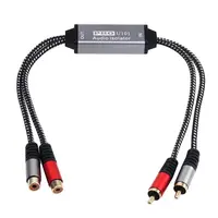 ABZZ-reductor de ruido de señal de Audio aislador de Audio RCA de 2 vías filtro de ruido eliminador de ruido de corriente de Audio RCA