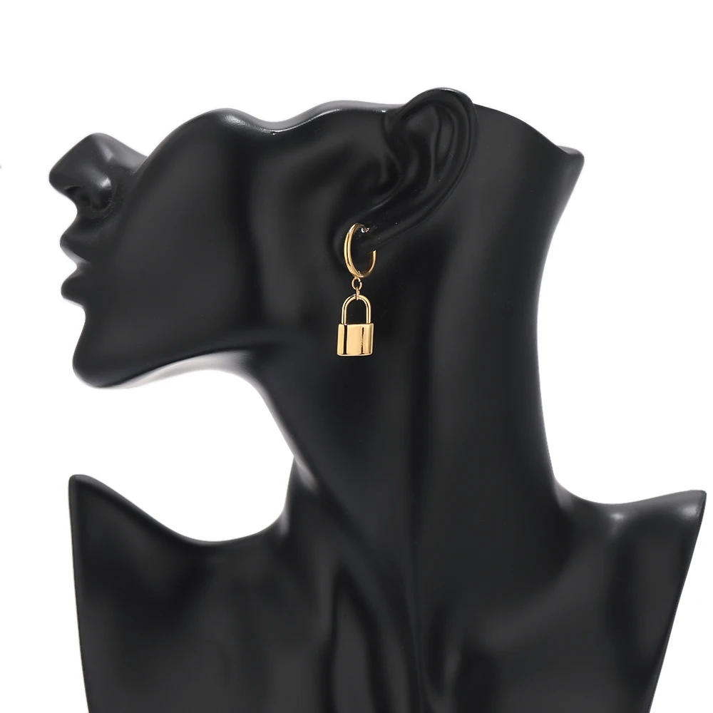 10pcs Stainless Steel Gold Plated Huggie Earrings Hooks with Loop Ear Post Jump Ring for DIY Jewelry Making Findings Accessories