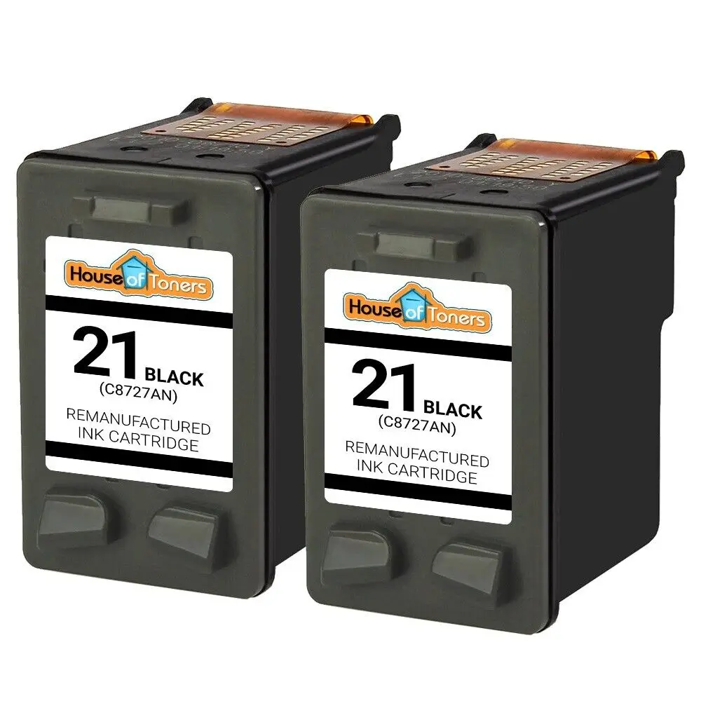 BLK for HP 21 C9351AN Ink Cartridge for HP Deskjet F2180 D1460 D1560 2-PK