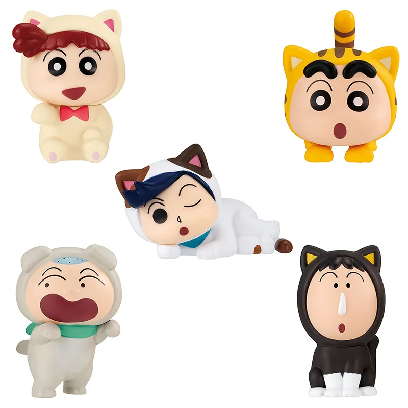 本物のバンダイクレヨンしんちゃんガシャポンおもちゃ猫ドレスアップシリーズ佐藤寧々正雄ブーチャンかわいいフィギュアモデル装飾ギフト