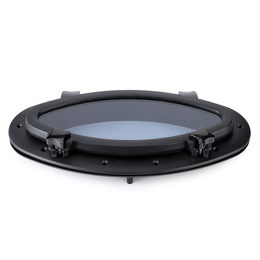 416x226mm Porthole Window Boat Anti Aging Anti Ultraviolet Oval Porthole Portlight Window Port Hole Glass For Marine Boat Yacht