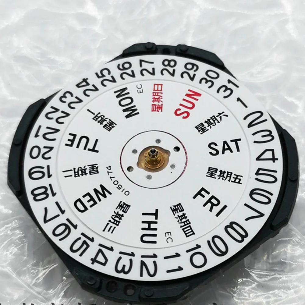 일본 VX43E 무브먼트 시계 무브먼트, 3 핀 더블 캘린더 윈도우 쿼츠 무브먼트, 배터리 포함