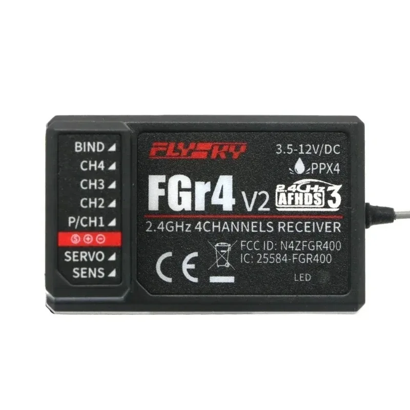 Flysky FS-FGr4 V2 Receiver 2.4Ghz 4CH AFHDS3 Receiver for Flysky Noble FS-NB4 Transmitter