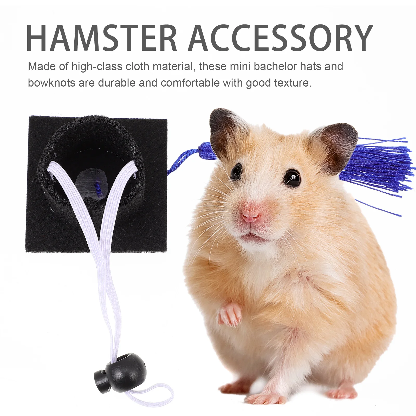

1Set Adorable Hamster Caps Wear-Resistant Decorative Hats for Kittens Turtles Hedgehogs Unique Pet Gift Graduation Season