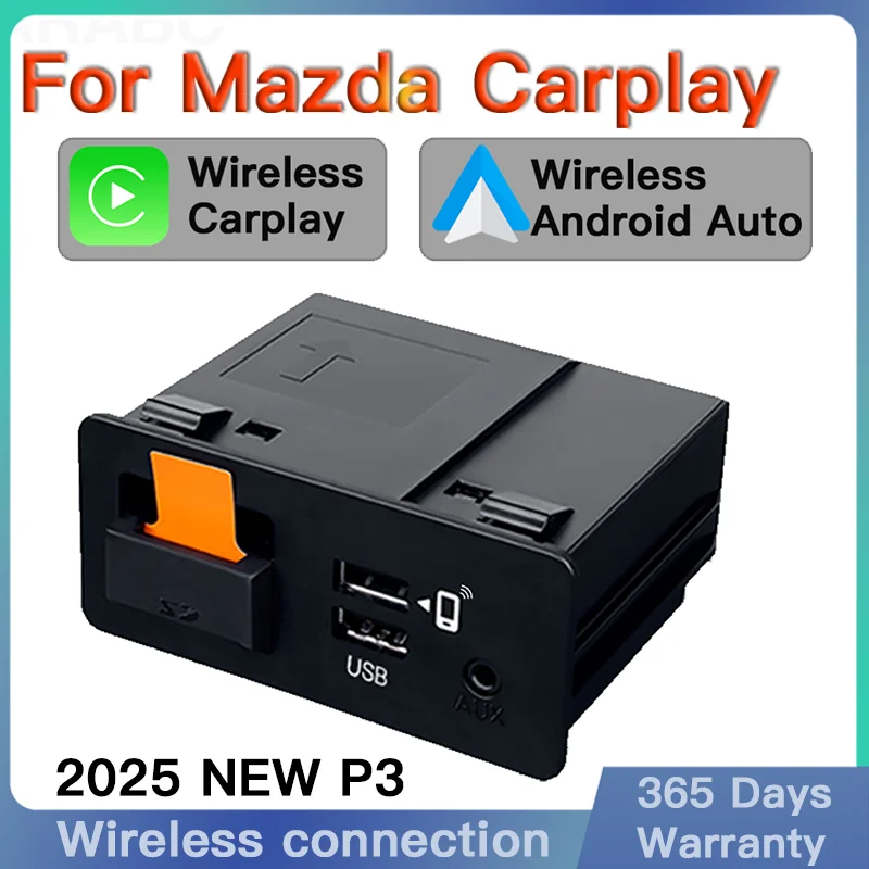 NEW P3 For Wireless Apple CarPlay Android Auto Adapter USB Hub OEM for Retrofit Mazda 2 3 6 CX3 CX5 CX8 CX9 MX5 TK78669U0C Kit 