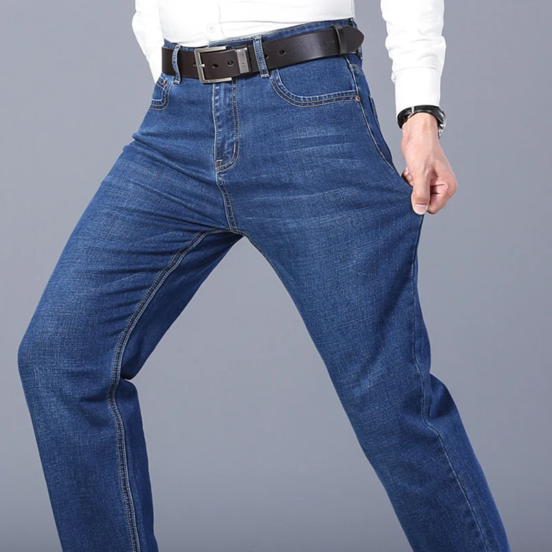 Brand Classic Business Denim Jeans uomo Casual Solid popolare Denim Jeans dritti nuovi arrivi pantaloni di alta qualità maschile