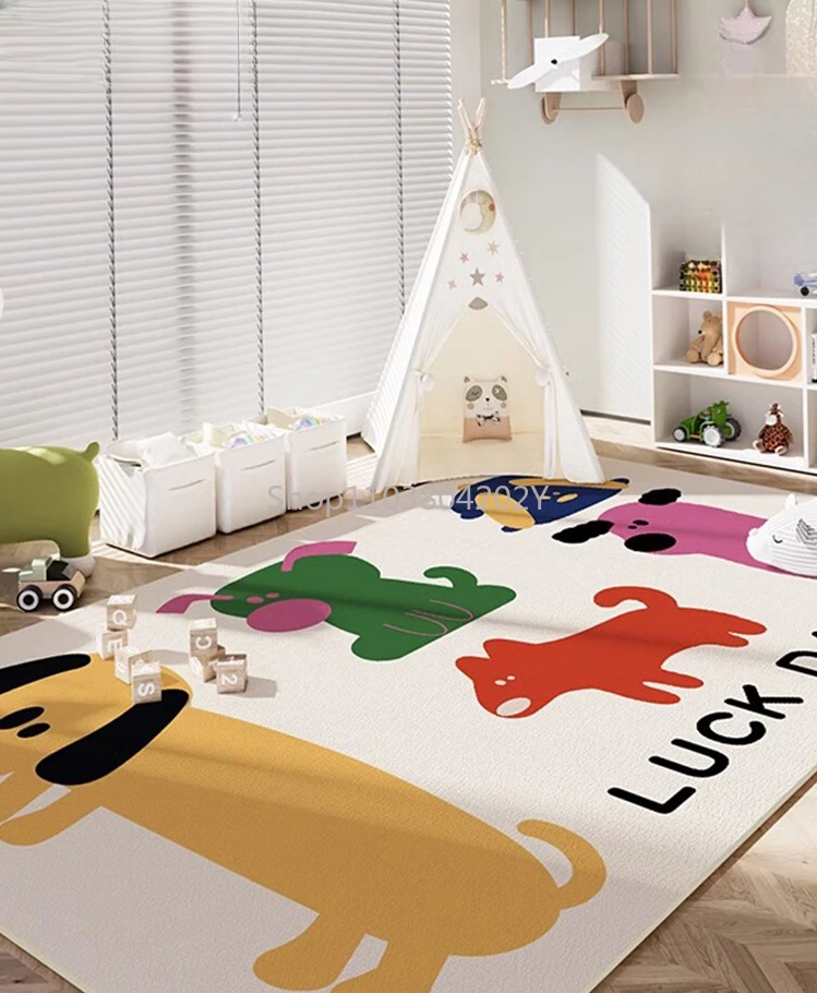 Children's Room Bedroom Cartoon Learning and Reading Area Mat Baby Climbing Pad Bedside Blanket Living Room Game Area Mat