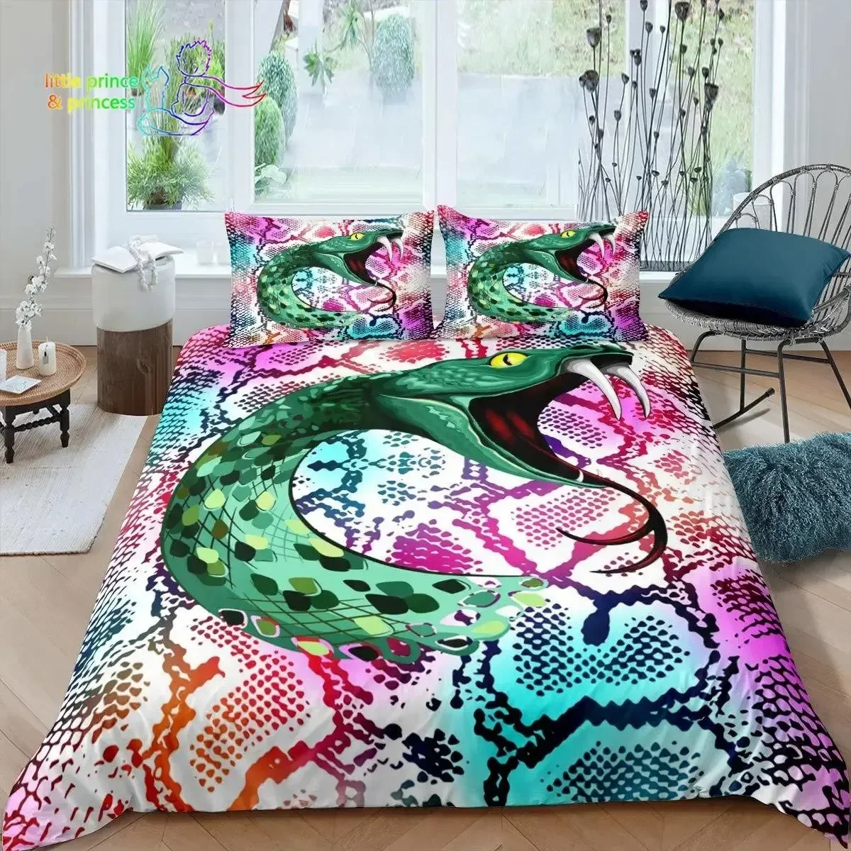 3D Snake Style Bedding Set Single Twin Full Queen King Size Bed Set Adult Kid Bedroom Bedding Gift