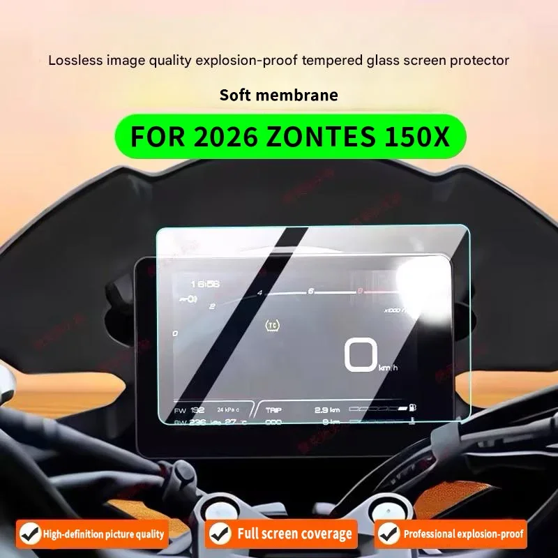 【High Quality​】For 2026 ZONTES 150X tempered glass instrument panel film, motorcycle protective film, modification accessories