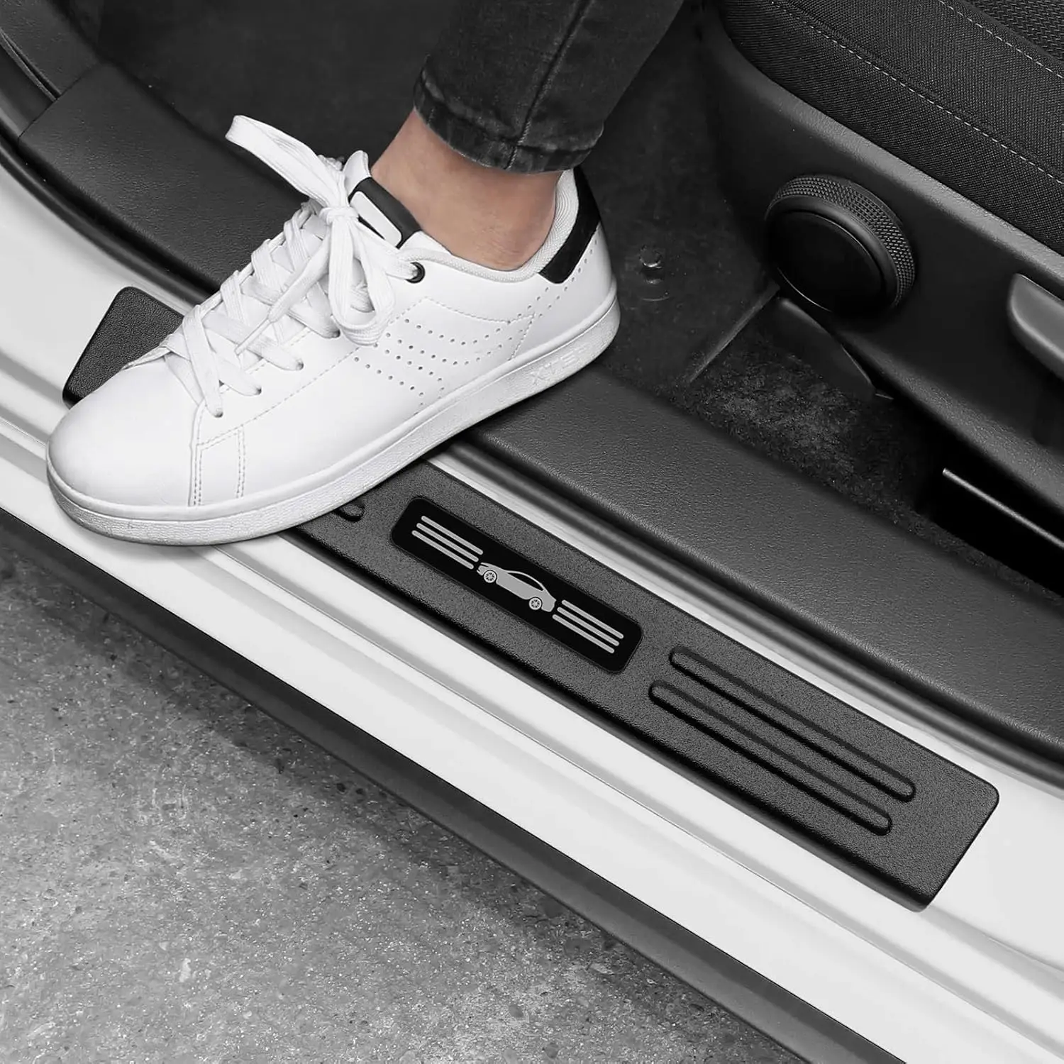 

Защита порогов, совместимая с Mazda 3 2019-2025, 2026. Аксессуары. Матовый черный пластик ABS. Защита дверей автомобиля.