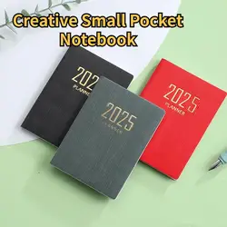 2025 A7 English Calendar Mini Agenda Book Portable Daily Weekly Planners A7 Schedule Notebooks Creative Small Pocket Notebook