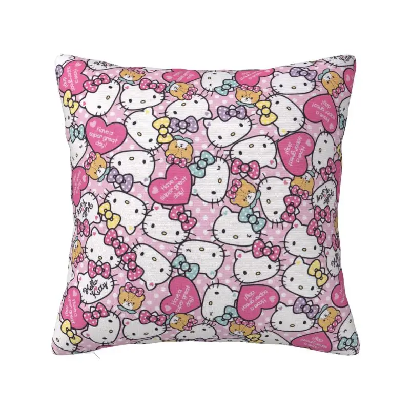 

Nordic Hello Kitty Cat Cushion Cover 45*45cm Polyester Throw Pillow Case for Living Room Sofa Chair Pillowcase