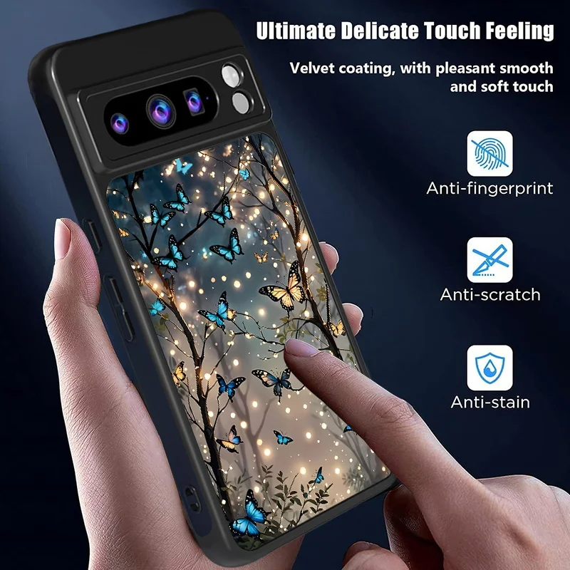 Glow In The Dark Butterfly Magnetic Case For Google Pixel 10 8 7 Pro 9A 8A Pixel 9 10 Pro XL For Magsafe Shockproof Phone Cover view 3