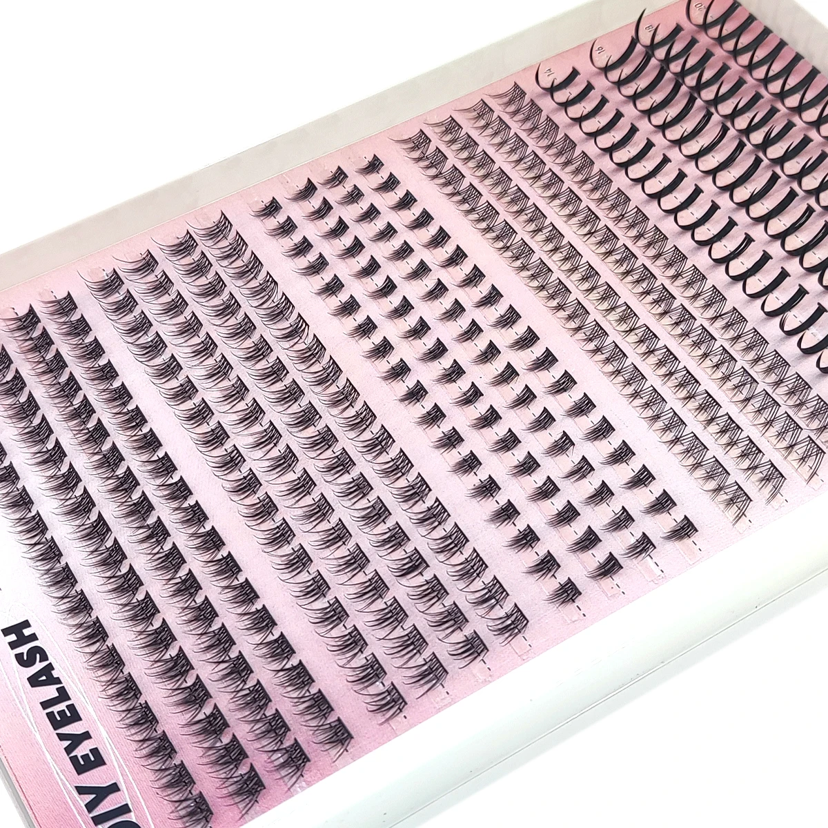 20 filas de pestañas inferiores y grupos de pestañas puntiagudas grupos de pestañas individuales grupos de pestañas puntiagudas extendidas DIY dibujos animados st