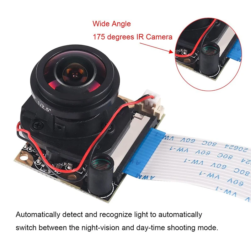 Raspberry Pi 4 IR-CUT Camera Module 5MP 1080P Webcam Automatically Switching Day Night Vision Camera for Raspberry Pi 4B 3B 3B+