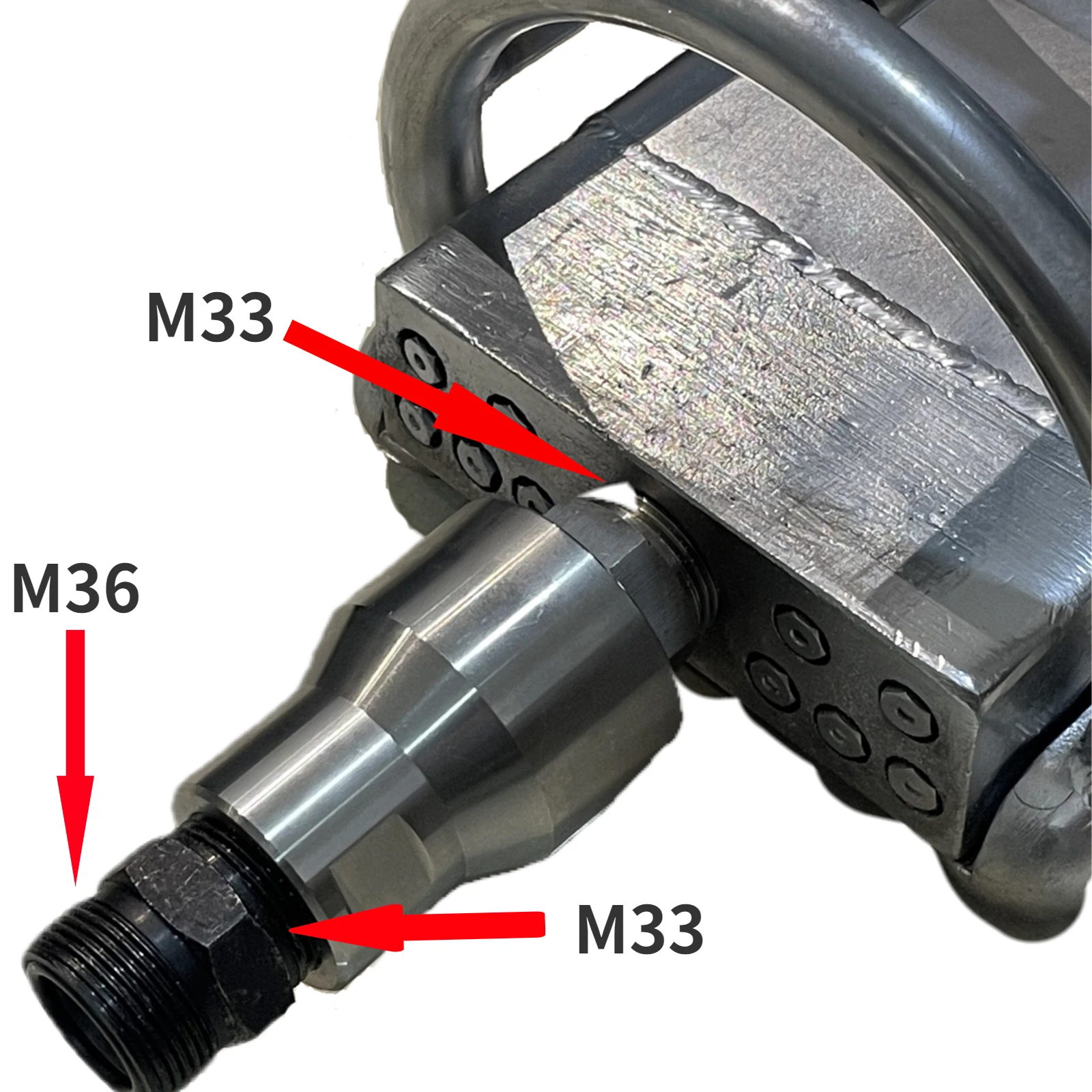 M33 Internal Thread Cleaning Vehicle High-pressure Nozzle 170L~600L/min Sewage Dredging High-pressure Tugboat Shaped Nozzle