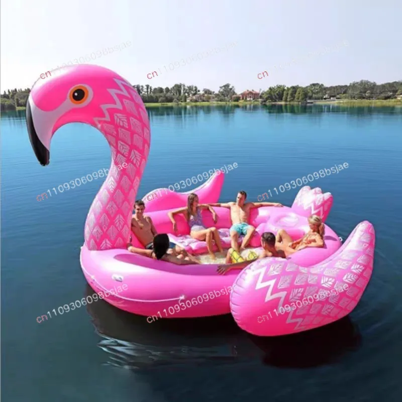 Outdoor scenic water park Adult giant flamingo inflatable unicorn floating hovercraft swimming artifact