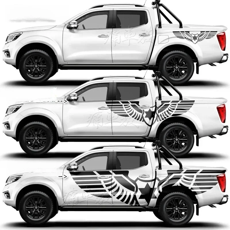 

Car Vinyl Sticker FOR Raptor F150 Navarra flower DMAX Pickup truck pickup body decoration modified Decals
