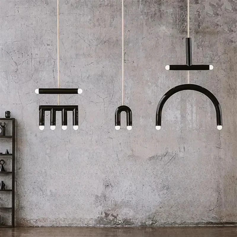 

Цветная люстра «сделай сам» Bauhaus, блокировка цветов, минималистичная геометрическая люстра, отель, ресторан, светильники для детской комнаты