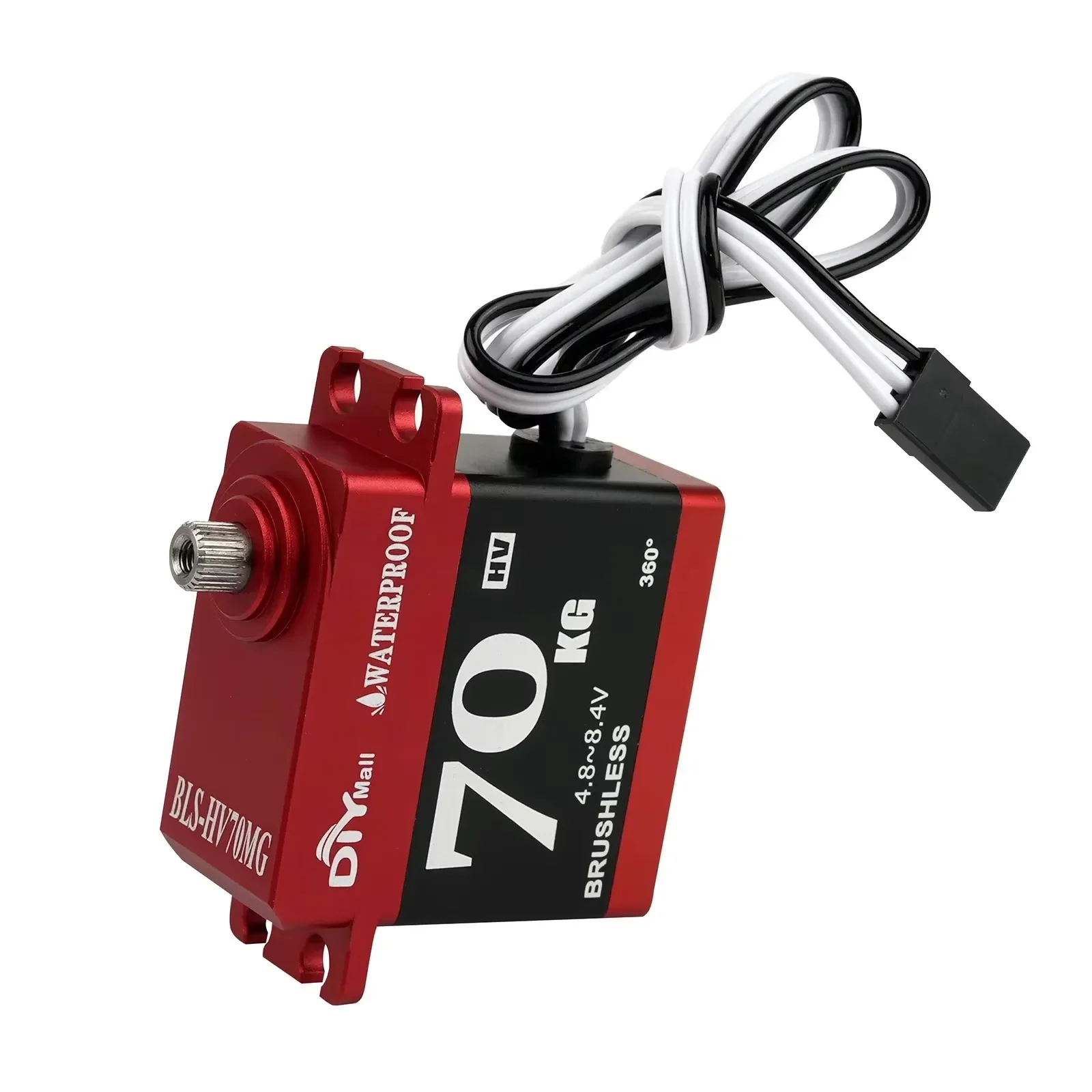 BLS-HV70MG 70KG digitale servo borstelloze motor Metal Gear 180/270/360 °   Hoog koppel 25T hoorn voor 1:8 1:10 RC auto robot DIY-model