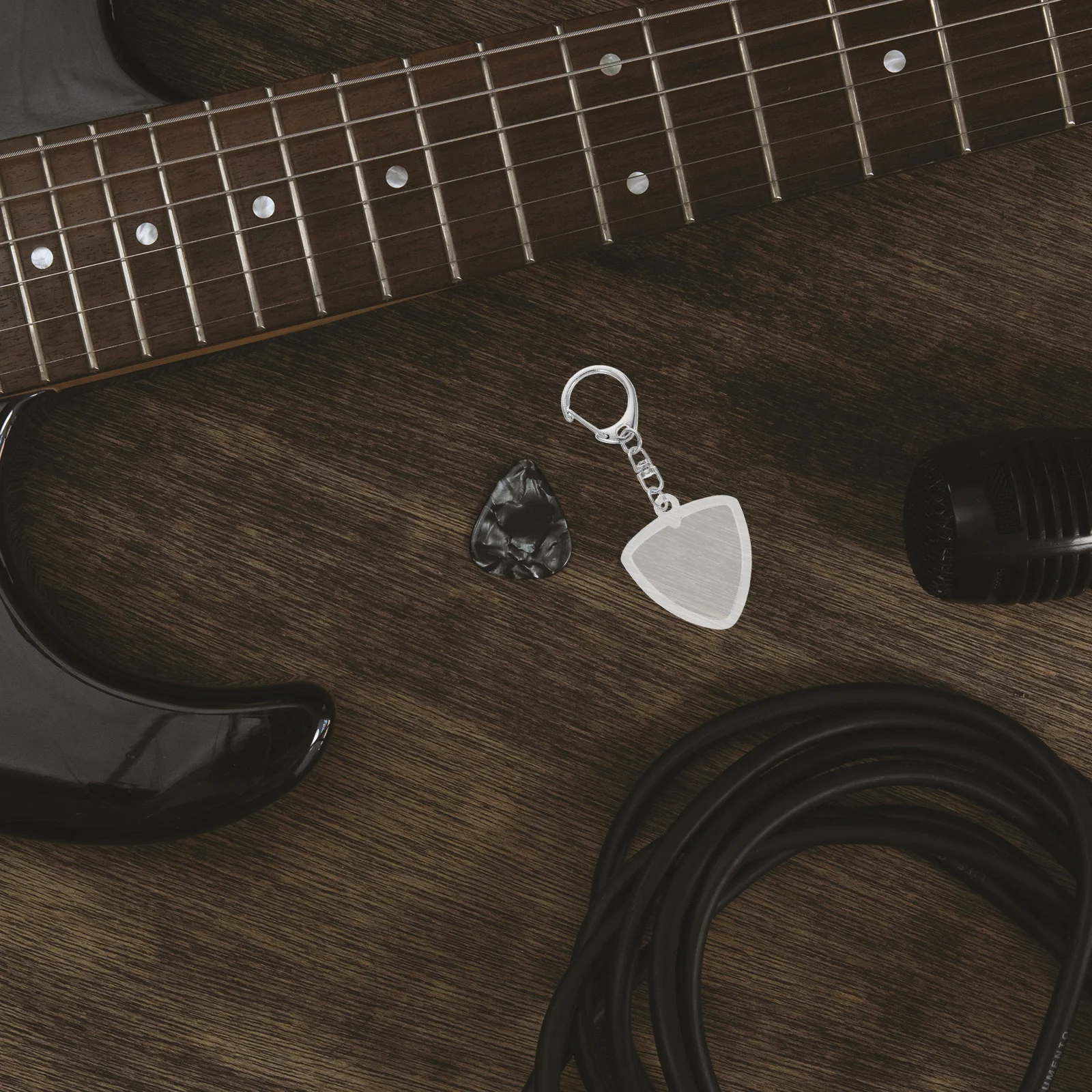 

Transparent Guitar Pick Keychain Storage Box Portable Plastic Holder Case Standard Size Organizer for Acoustic Electric Guitar