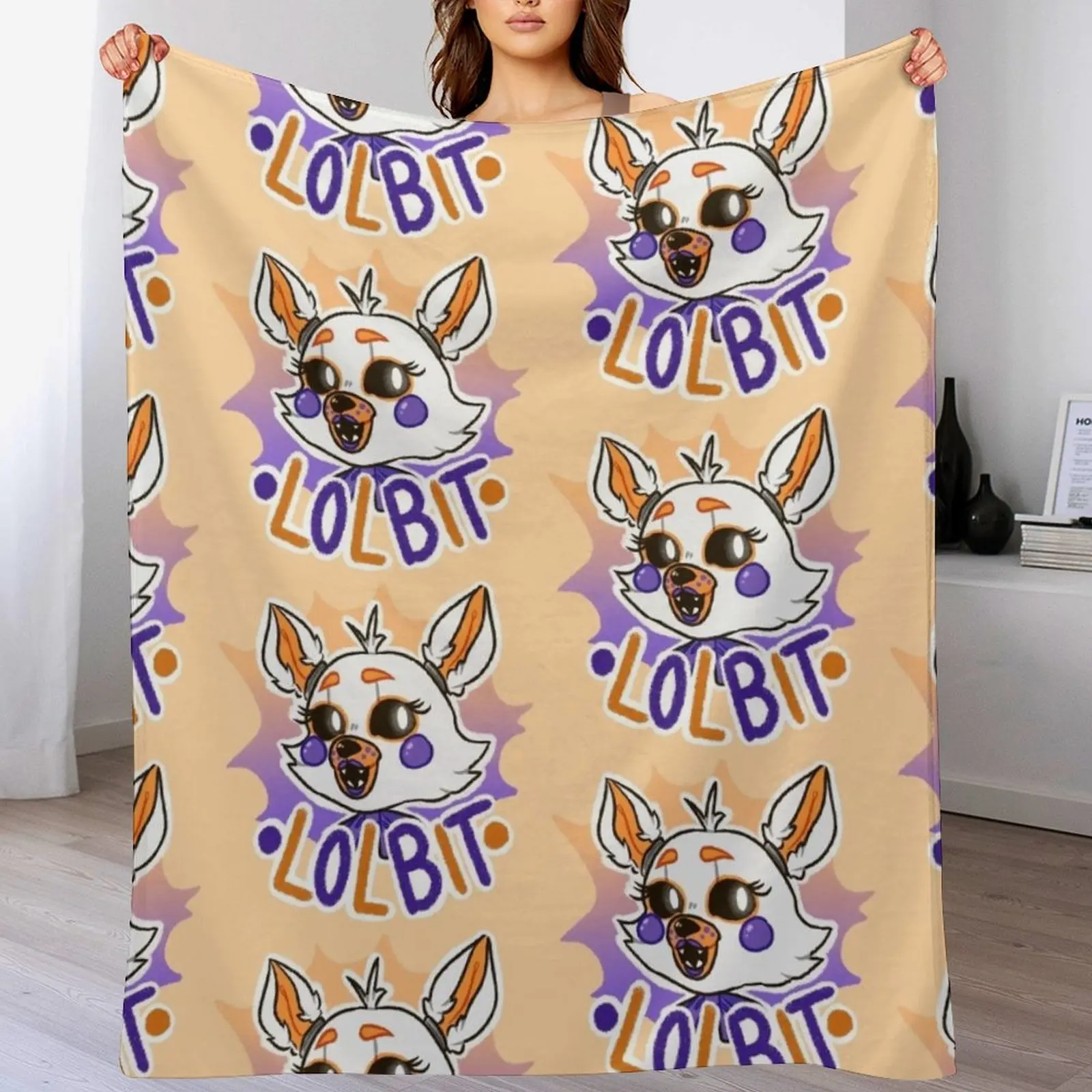 

FNaF: Lolbit Throw Blanket Bed linens Beautifuls halloween for winter Blankets