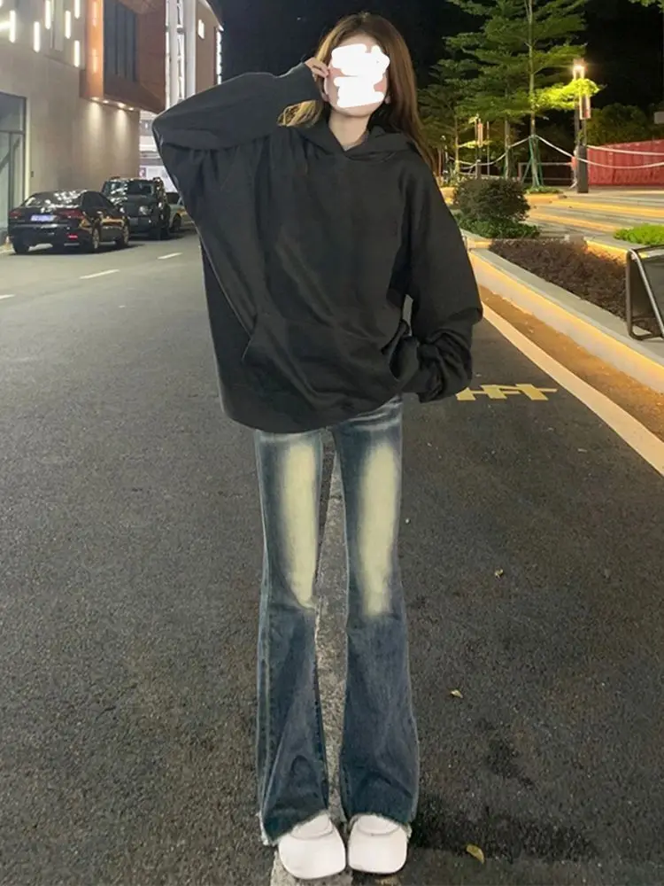 Jeans voor dames Gestapeld Ruche Geplooid Gedrapeerd Split Split Asymmetrisch detail Zijden Denim Damesmode Uniek Stijlvol Modern Chic