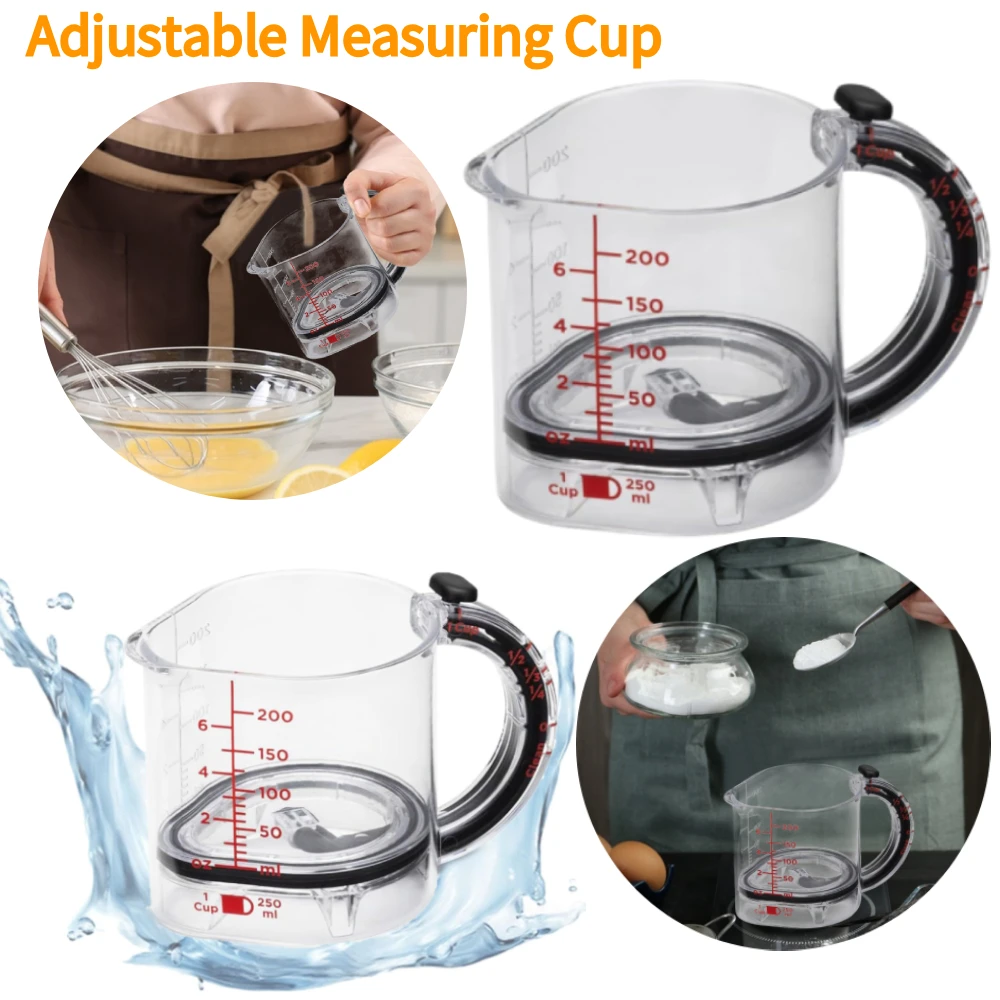 

4 in 1 Multi-Functional Measuring Cup Easy To Clean Push-In Measurings Cups Multi Measurings Cube Cups for Honey Peanut Butter