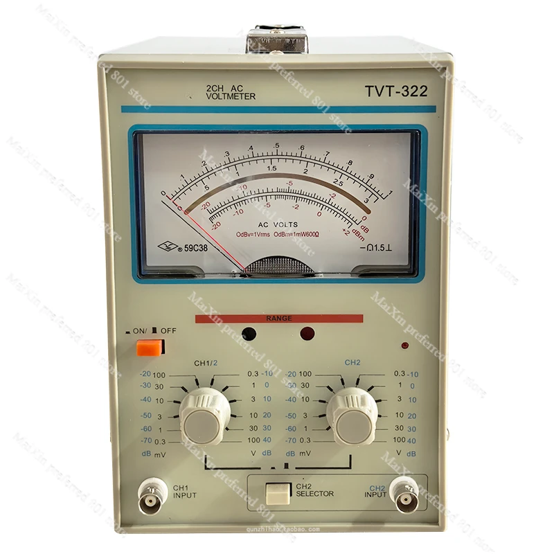 TTVT-322 Dual Needle Millivolt Meter Dual Channel AC Millivolt Meter Dual Channel 300uV-100V