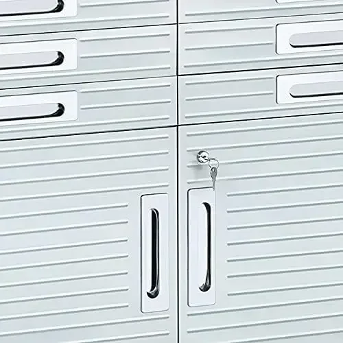 [أفضل بائع! ]طاولة منضدة خزانة دوارة شديدة التحمل من UltraHD مع سطح من الخشب الصلب، محطة عمل للمرآب