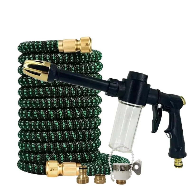 

Garden Expandable Hose, Thickened High-Pressure Foam Water Gun, Suitable For Garden Irrigation And Car Washing Tools
