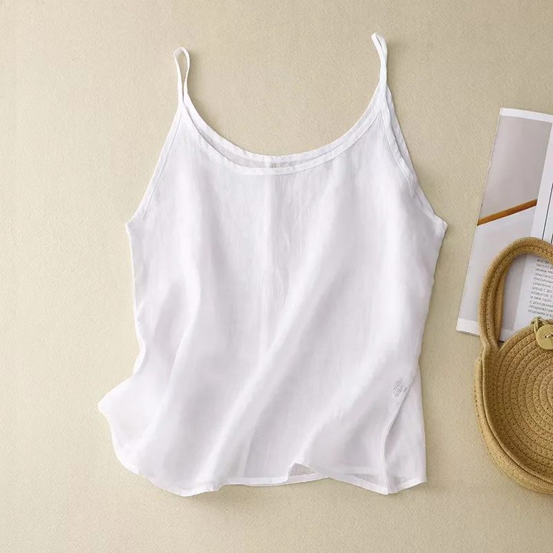 Women's Vintage Linen Camisole Summer Top