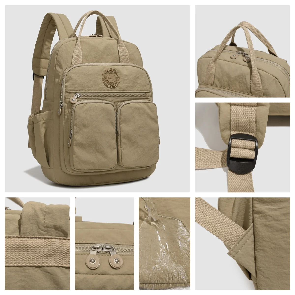 أنيق أكسفورد القماش مقاومة للماء سعة كبيرة المرأة حقيبة ظهر عادية متعددة جيب حقيبة السفر ركاب محمول Backpac