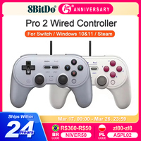 8BitDo Pro 2 Wired Gamepad for Nintendo Switch PC Gamepad RetroPie Raspberry Pi Ultimate Software Adjustable Hair Triggers