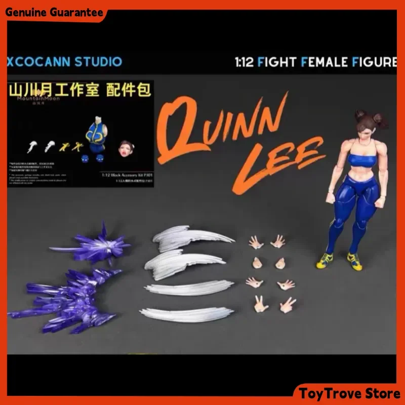새로운 Pj01 파이팅 걸 1/12 마운틴 문 스튜디오 빌딩 블록 액세서리 6인치 여성 모델 액션 피규어 어린이 장난감 선물