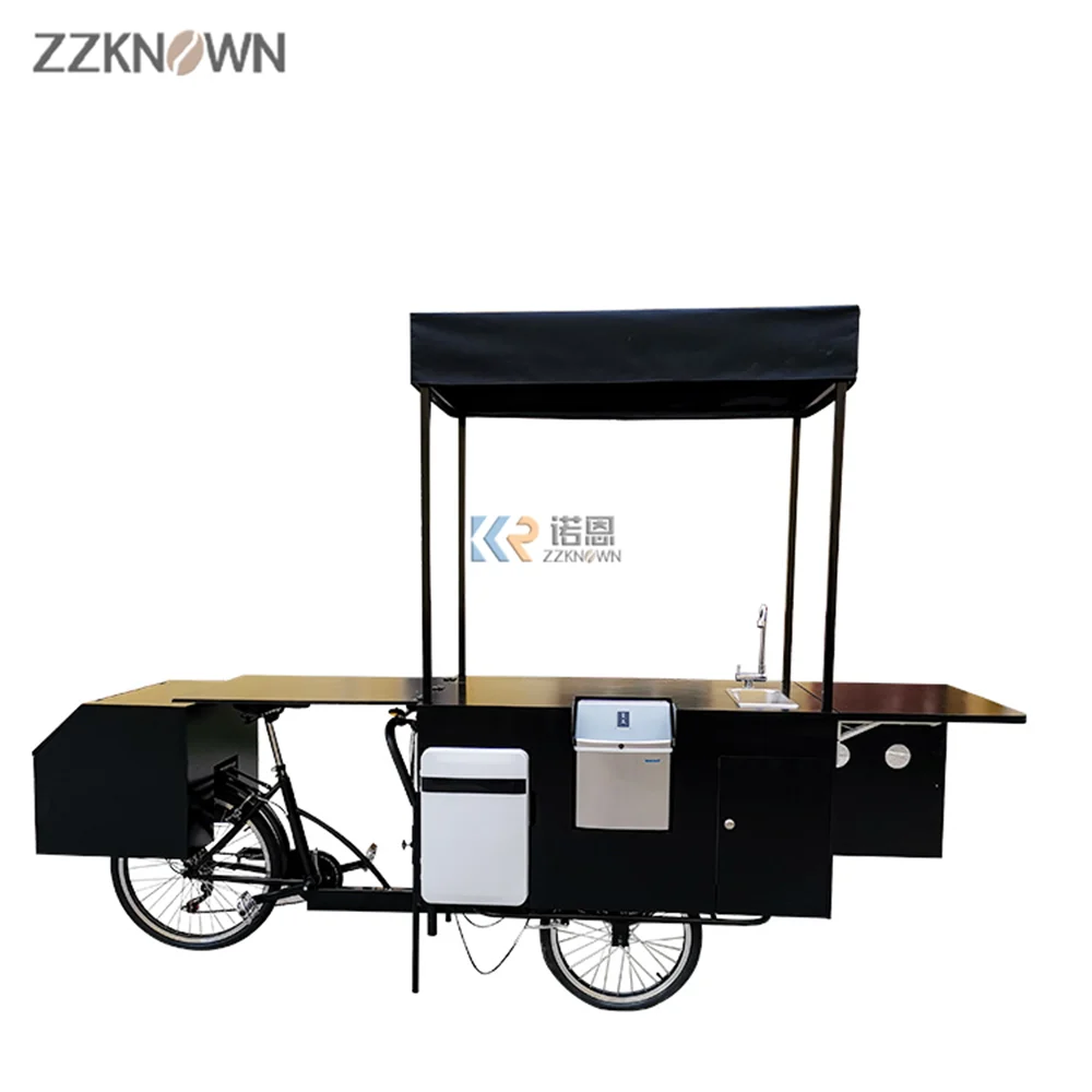 Fridge Ice Cream Tricycle Cargo Bike Coffee Cart With Cold Drink Cart For Sale