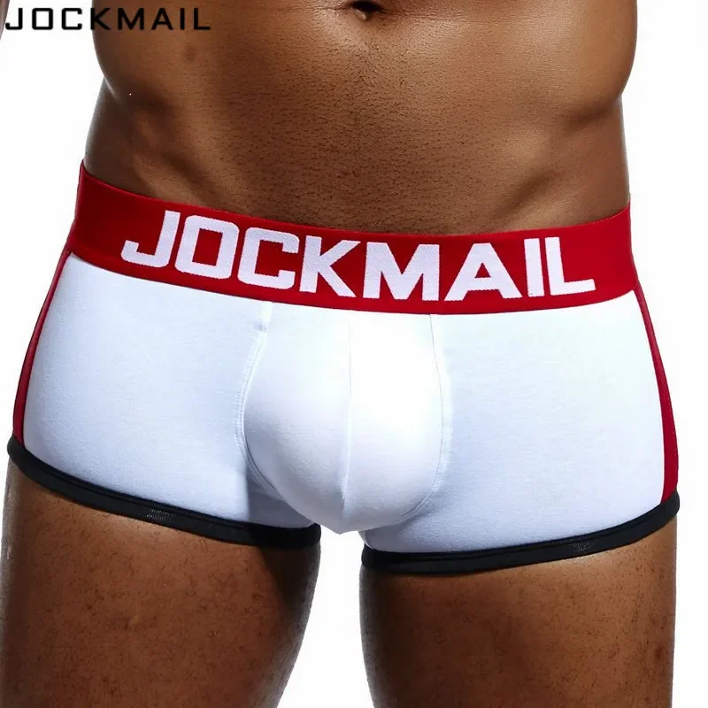 JOCKMAIL  Mens Underwear Boxers Bulge Enhancing with Push Up Cup Underwear Men Shorts Trunk Enlarge Mens Panties Underpants