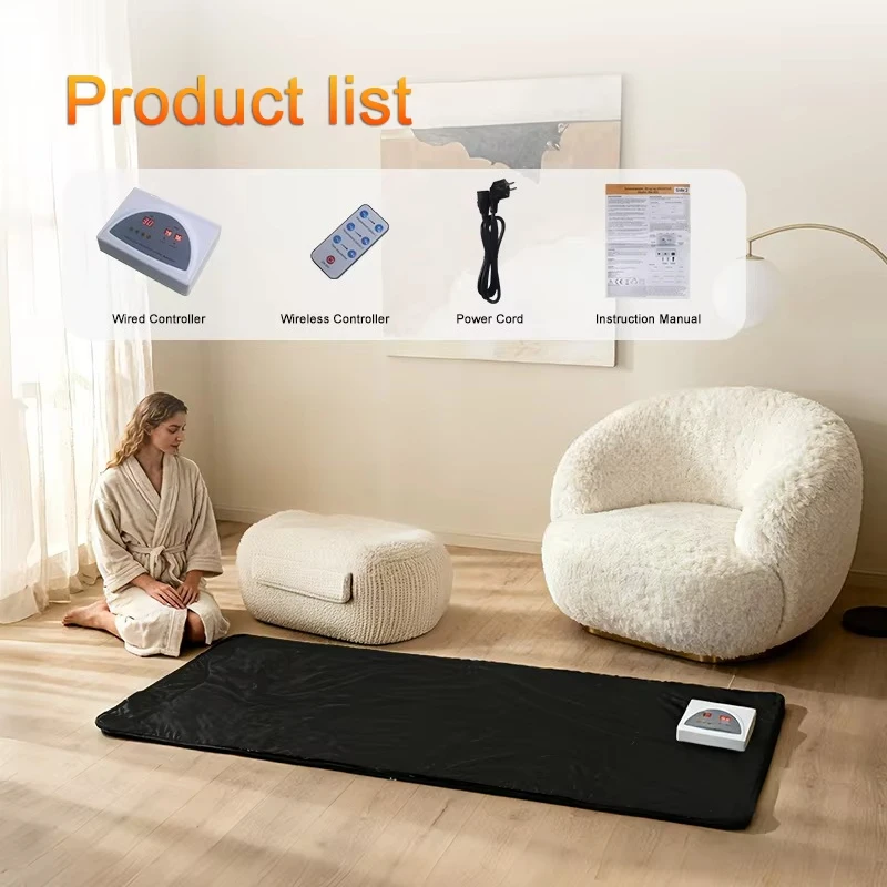 Gift for Her, Luxury 2 Zone Sauna Blanket, Deep Warmth Comfort, Spa Use, Infrared Heating Mat